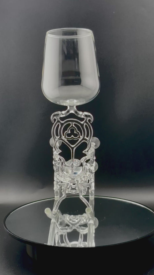 "Rocking Throne" Wine glass/kinetic sculpture